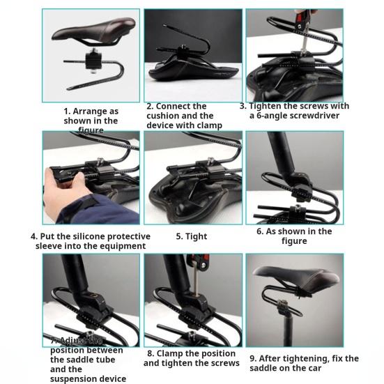 Bike Saddle Suspension Shock Absorber Heavy Duty Spring Steel Universal MTB Road Mountain