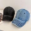 Новая бейсболка Alphabet с мягким верхом из денима, женская мода, универсальная, большая окружность головы, кепка для пары, мужской тренд