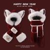 New Christmas plush thermal hat cute bear hat scarf winter women's outdoor thickened hooded scarf integrated