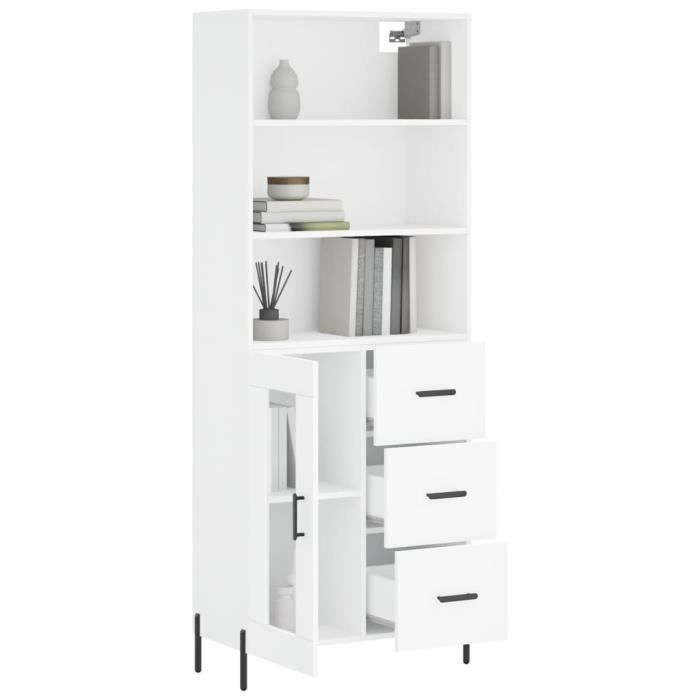 VidaXL Highboard White 69.5x34x180 Cm Engineered Wood 3189517