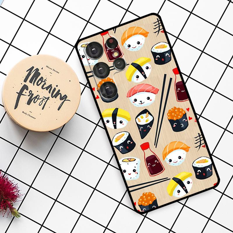 Чехол для телефона Samsung Galaxy с рисунком суши S24 FE S20 FE S21 S22 S23 S24 S25 Ultra S9 S10 S25 Plus