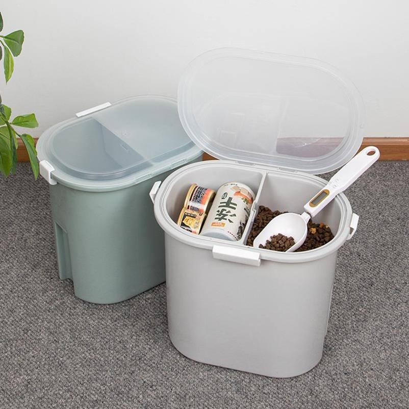 Ведро для хранения горячего корма для кошек Герметичное влагонепроницаемое вакуумное ведро для хранения корма для кошек Большая вместимость ведра для хранения корма для домашних животных