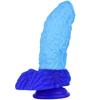 Blue Tyrant Mixed Color Liquid Silicone Big Penis Simulation Fake Penis Female Masturbation Device Anal Plug Adult Products