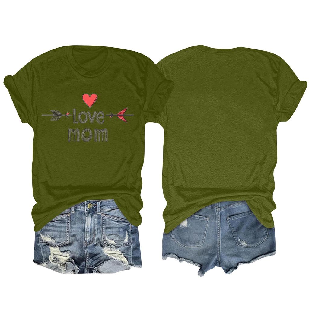 Женская повседневная футболка с круглым вырезом и короткими рукавами с принтом