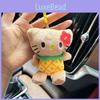 Adorable Kt Cat Plush Toy With Cartoon Pineapple Print Dress Mini Keychain Accessory