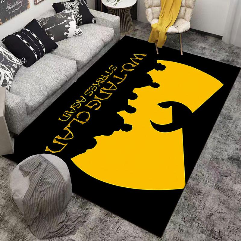 Ковер с логотипом Wu-Tang Clan, подходит в качестве нескользящего коврика для гостиной или дивана в спальне