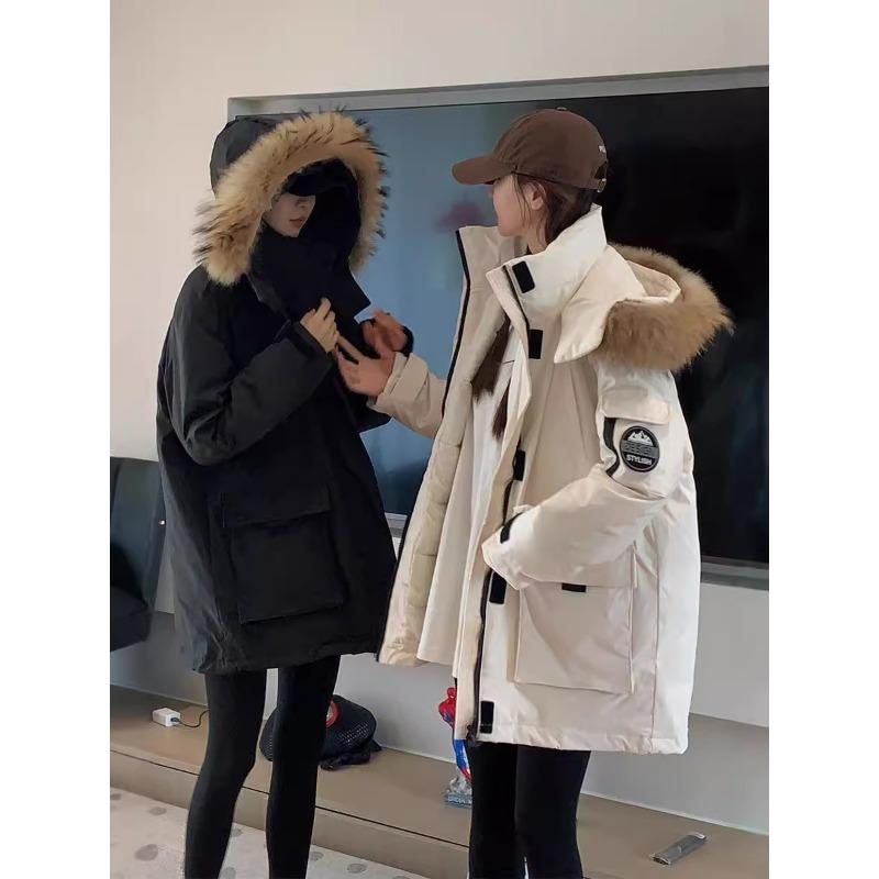 Women Pink Down Jacket Coat Fashion Stand Collar Solid Windproof Duck Down Feather Female Puffer Winter Brown Short Outwear