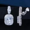 CMM Top Sparkly Cubic Zirconia Non Pierced Silver Color Clip Earrings