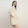 Elva's Island Women's Elegant Short Double-Faced Wool Coat