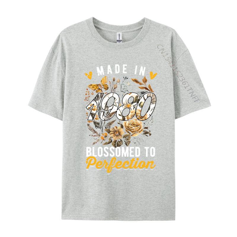 Cotton Tshirts 1980 Birthday Vintage 1980 Born In 1980 Made In 1980 T-shirts Loose Men Tshirt Personalized Casual Tops Shirt