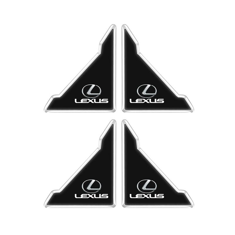 QDDY3 4Pcs Car Door Lock Shock Pad Silicone Protection Cover Valve Cap For Lexus ES LM GS IS NX RX LX RZ CT IS250 IS430 RX300 ES300H