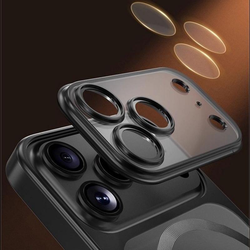Прозрачный Магнитный Чехол С Покрытием Для Magsafe Для iPhone 17 Air 15 16 17 Pro Max Полная Защита Камеры Ударопрочный Жесткий Чехол