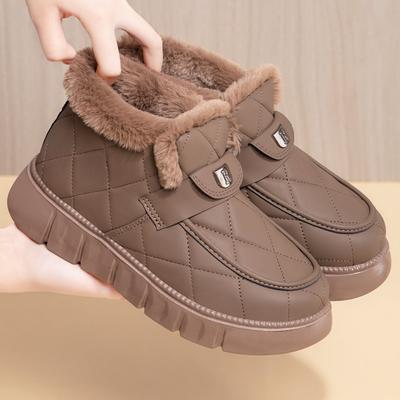 Хлопковая обувь женская новая зимняя полиуретановые сноубутсы морозостойкие и теплые ботинки-буханки на платформе удобные хлопковые ботинки модные ботинки