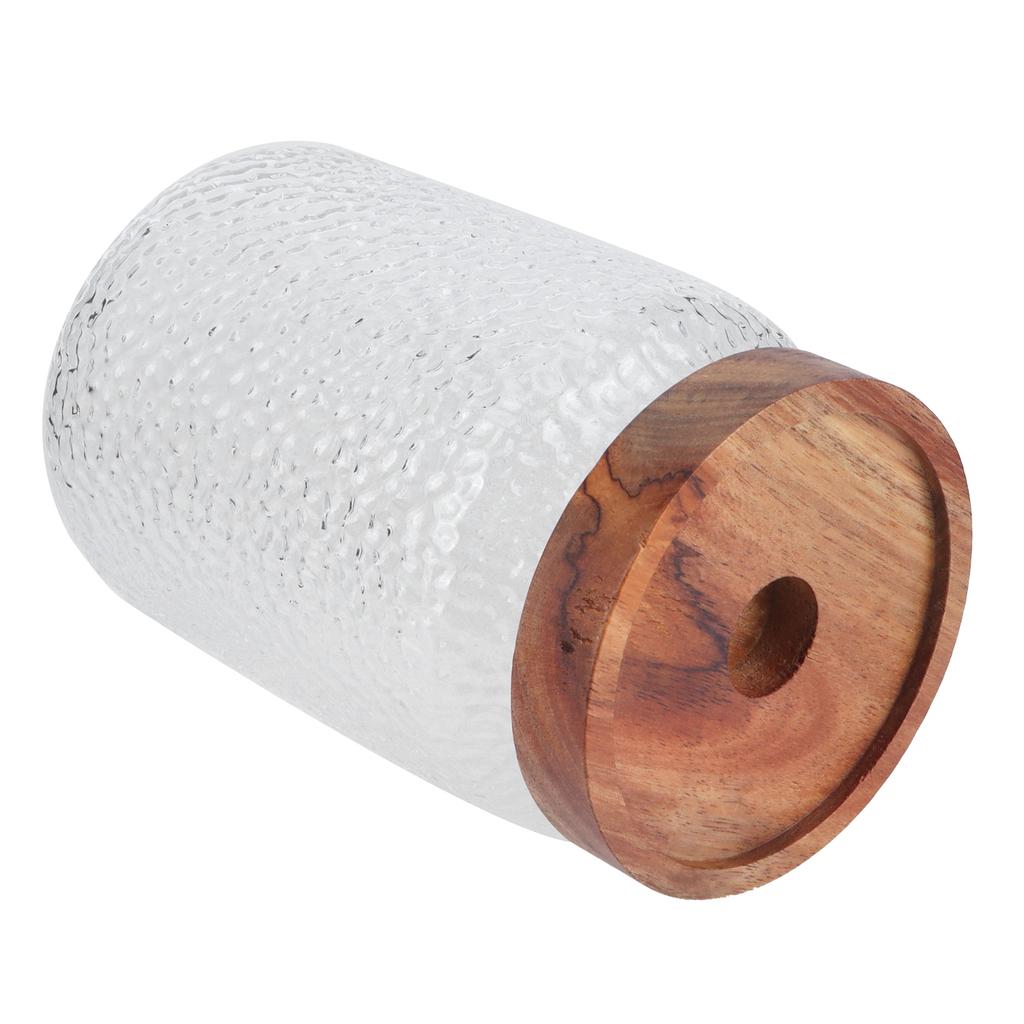 Набор стеклянных банок, широкая емкость для хранения с герметичной деревянной крышкой для кофейных зерен, закусок, орехов, 700 мл