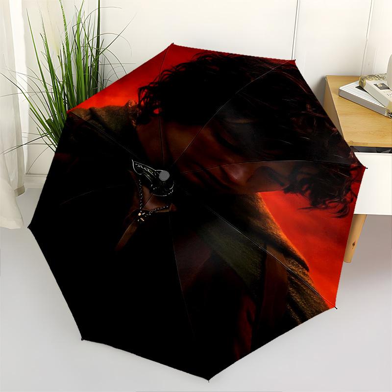 1pc Lord of the Rings Automatic Folding Umbrella - Compact 8-Rib Design, Durable Plastic & Iron1078L