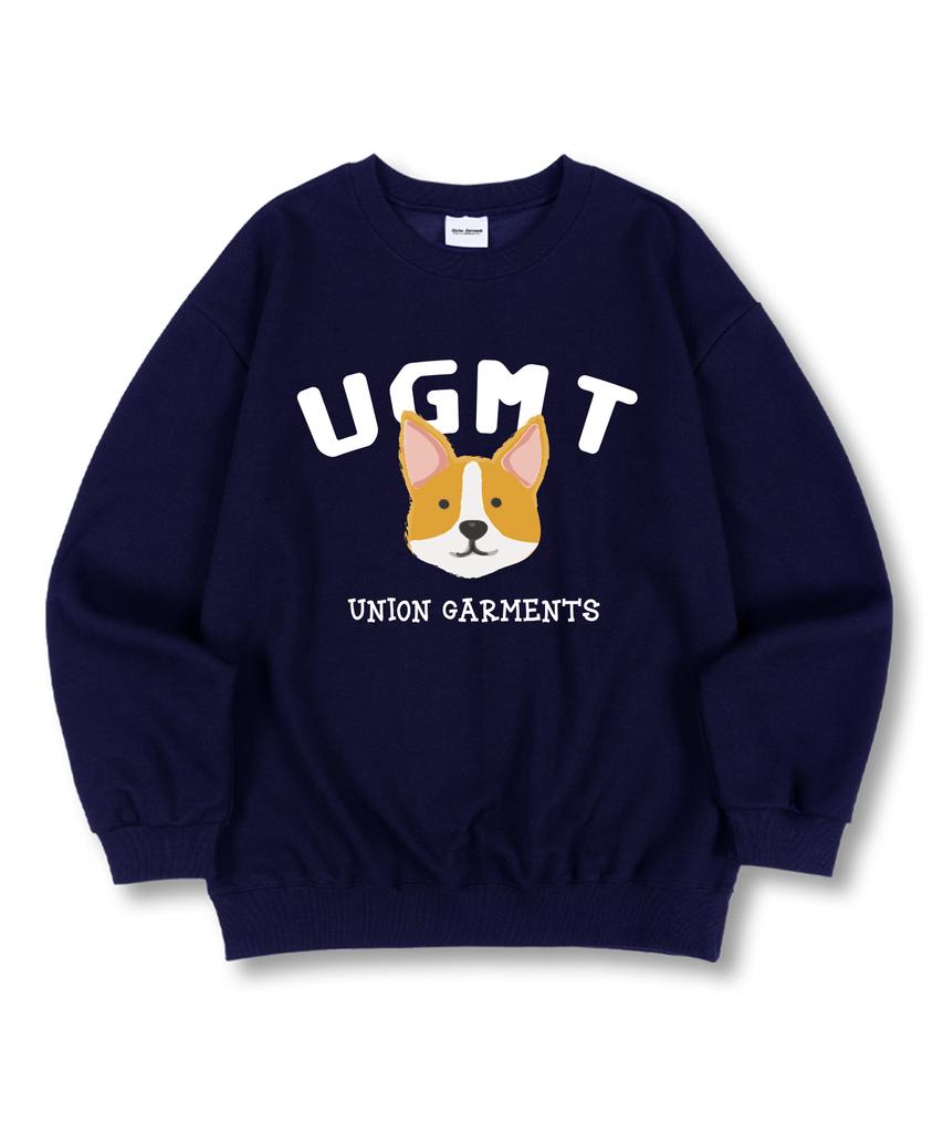 UNION GARMENTS Ugmt Премиум двусторонняя оверсайз толстовка с корги 4 цвета