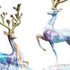 Resin Sitting Standing Deer Statues Reindeer Figurines Ornaments for Tabletop Bookshelf TV