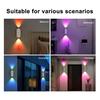 Smart Motion Sensor Night Light Magnetic Changing Color Changing Bedside Lamp Adjustable LED Light for Bedroom Living Room