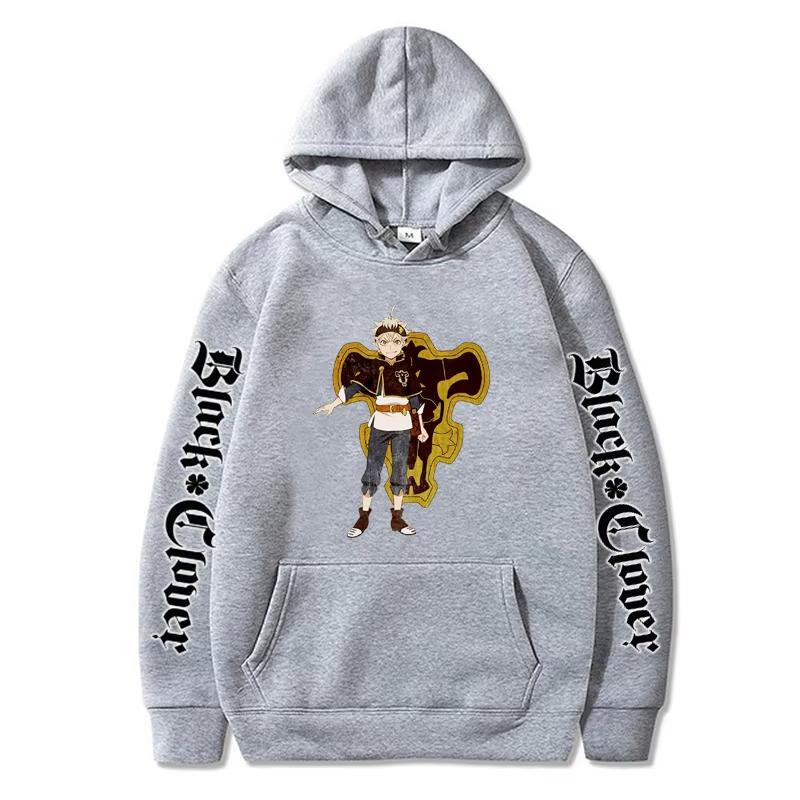 Harajuku Anime Black Clover Yuno Printed Hooded Men Women High Quality Hoodies Plus Size Sweatshirt Unisex Prevalent Streetwear