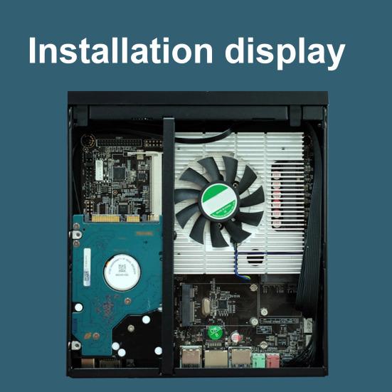 Корпус для компьютера Mini ITX DX01 Тонкий Половинной высоты Быстрый отвод тепла Поддержка VESA