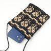 Raw Wool Itohenlab Knitting Kit #9-7 Flower Pattern Smartphone Shoulder Bag