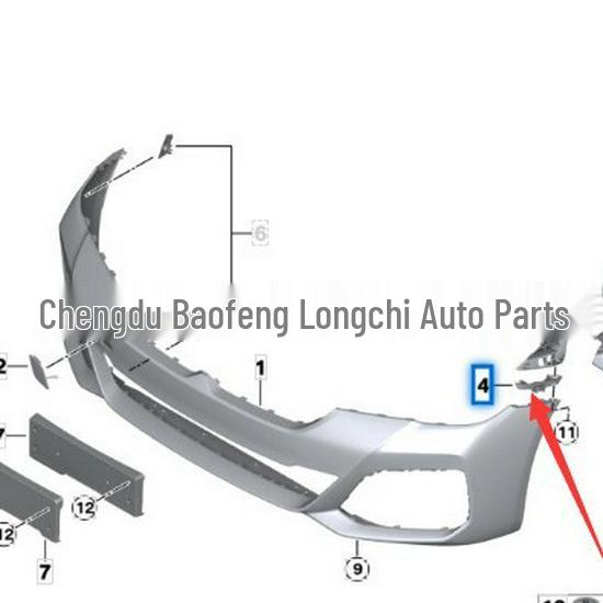 Крепления переднего бампера BMW 5 Series G38 (51117385349, 51117385350)