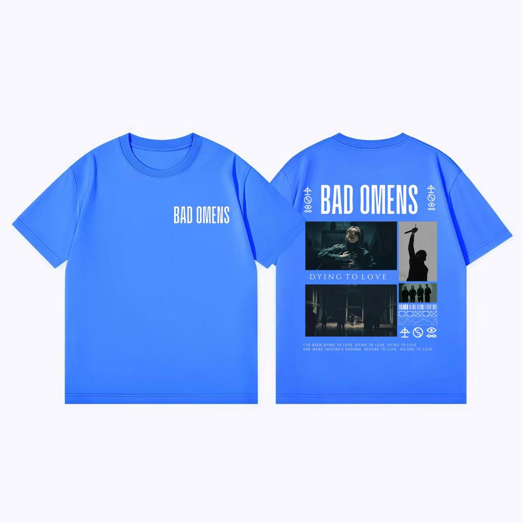 Bad Omens Рок-группа Мерч Футболка Мужская Женская Одежда Высокое Качество Мода Короткий Рукав Летние Повседневные Хлопковые Футболки