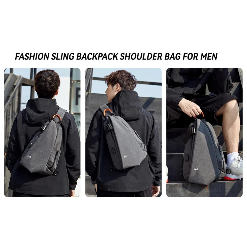 Сумка-слинг через плечо с защитой от кражи для мужчин и женщин, небольшой рюкзак на одно плечо, нагрудная сумка-рюкзак для пеших прогулок, велоспорта и путешествий