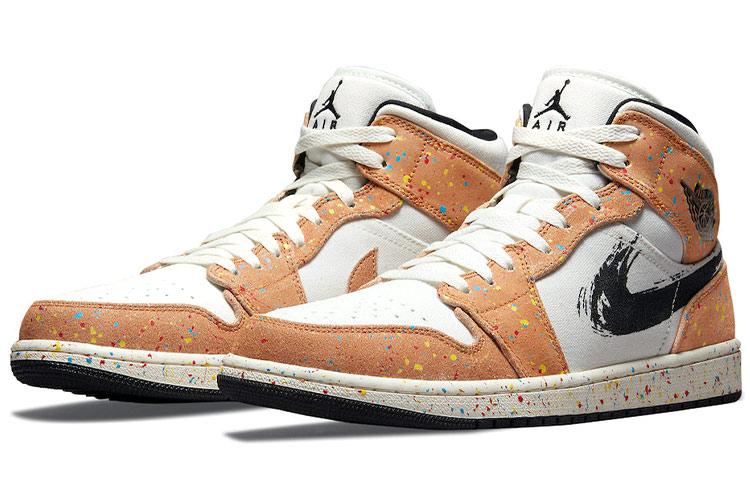 Air Jordan 1 Mid Se 'Разбрызганная краска кистью' DA8005-100
