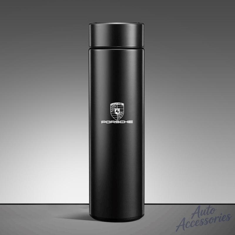 AFUHD1 500ML Temperature Display Thermos Cup Stainless Steel Vacuum Insulated Cup Sticker For Porsche Cayenne Macan 911 Taycan Cayman