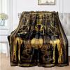 Ancient Egyptian mysterious symbols digital-printed polyester velvet flannel cover blanket Fleece soft cover blankets for beds