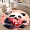 1 шт. Круглый коврик для офиса с рисунком «Сердце панды», коврик для помещений, подходит для офиса, под офисные кресла, спальни, гостиной, домашнего декора, декора комнаты, f024