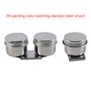 Painting Oil Pot Stainless Steel Oil Painting Double Palette Cup Oil Painting Palette Cup