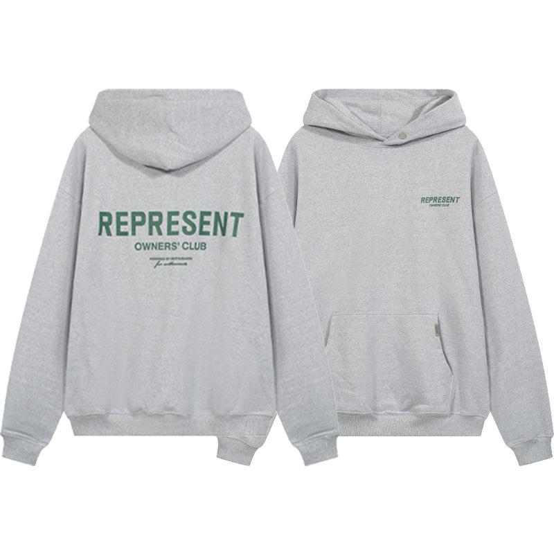 European and American cross-border REPRESENT classic slogan letter printing men's loose hooded sweater women's hoodie tide