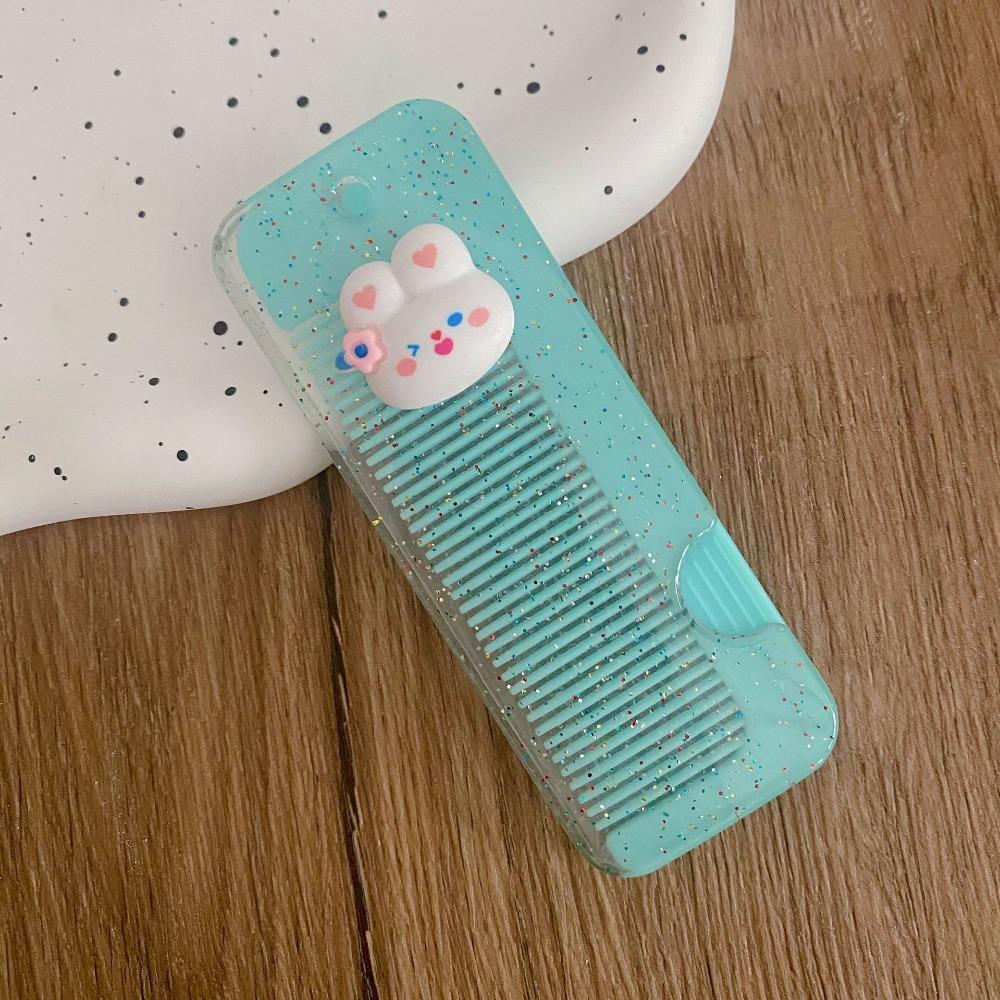 Симпатичная складная расческа из АБС-пластика, мини-расческа для парикмахерских, портативная складная расческа