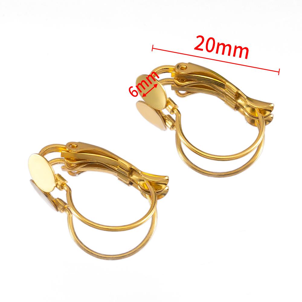 10pcs Stainless Steel Gold Plated French Earrings Base Lever Back Ear Wire Hoop Open Loop Earring Hooks for DIY Jewelry Making