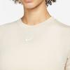 Nike Спортивная одежда Essential Solid Logo Training футболка с коротким рукавом женские топы Sand-Dune-White DD1329-126