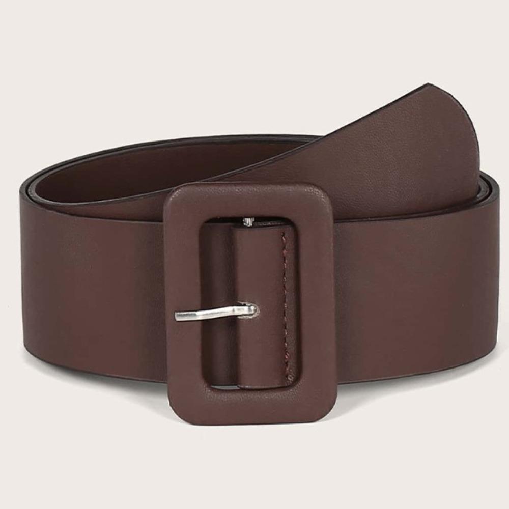 Однотонный женский ремень из искусственной кожи, широкий поясной ремень, универсальный, широкий пояс для женщин