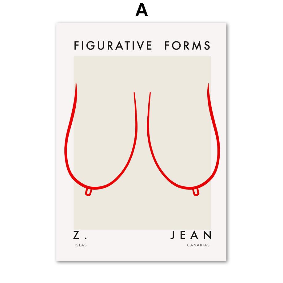 Абстрактная линия фигуры, женская кривая Пикассо, настенная живопись на холсте, плакаты на скандинавскую тему и принты, настенные панно для декора гостиной