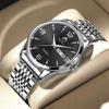 Tianlida Trendy Bestseller Men's Waterproof Quartz Stainless Steel Wristwatch with Date & Week Display