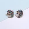 Blucome Color Crystal Hedgehog Shape Brooches for Women Suit Shirt Collar Clip Fashion Harajuku Brooch Pins Bijoux Gift