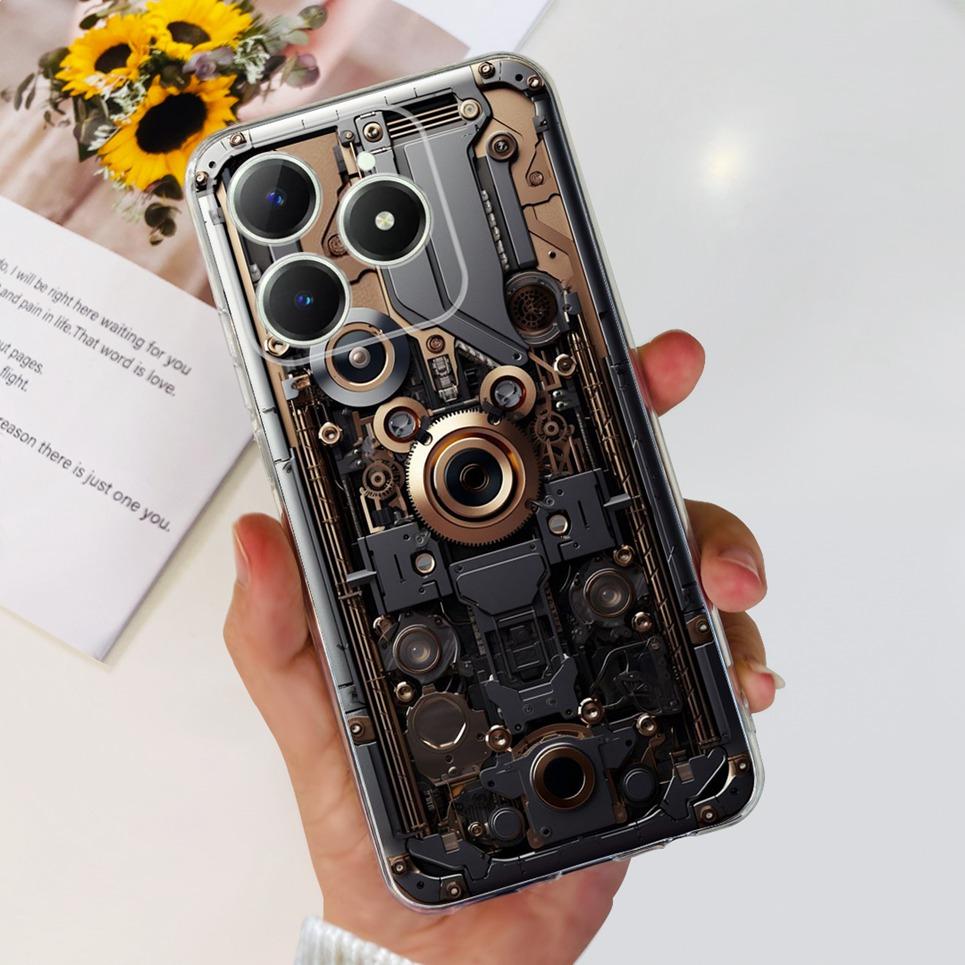 Чехол-сердце для пары для Realme Narzo N61 N63 Realme C63 C61 Прозрачный Мягкий Силиконовый Тонкий Чехол для Телефона Модный Capas