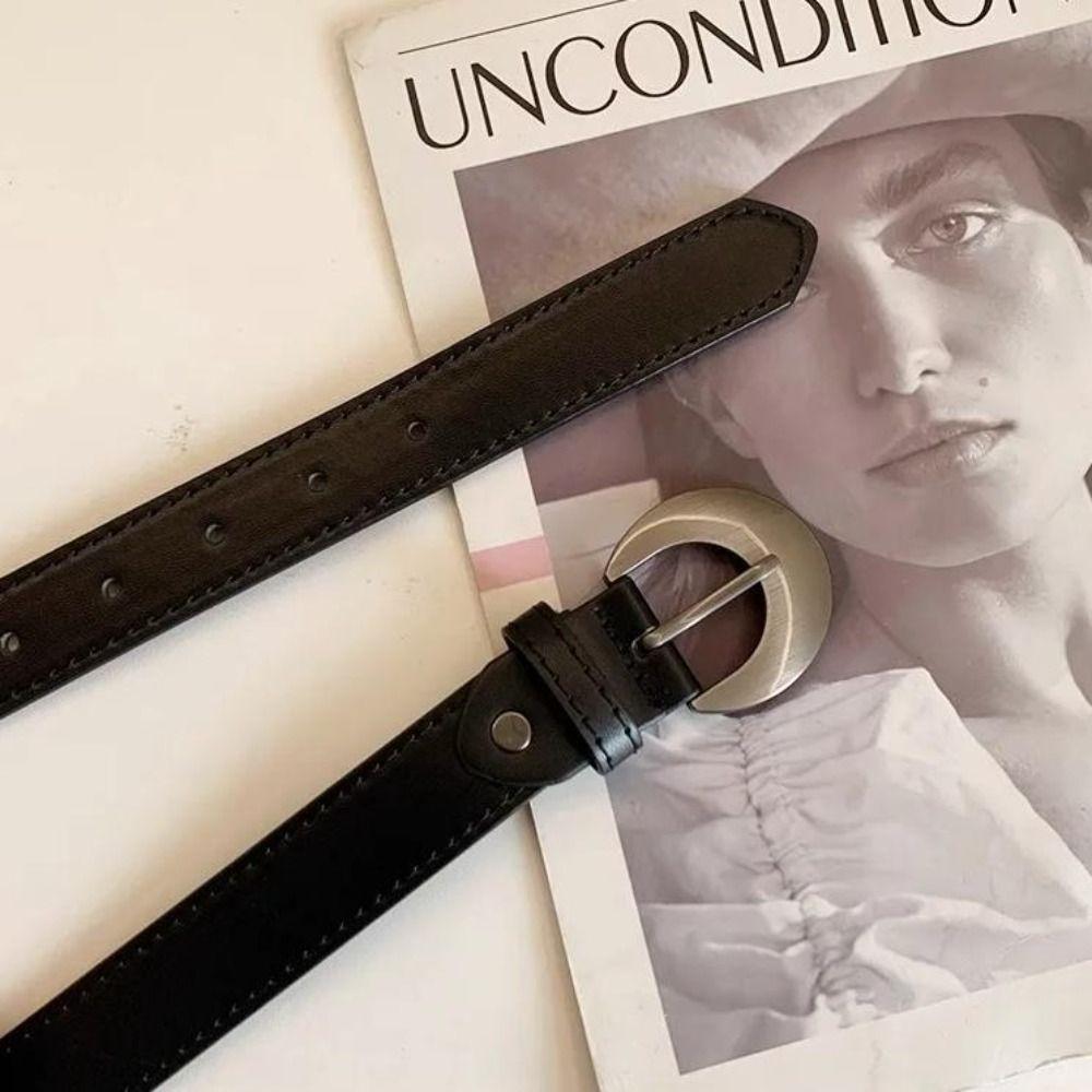 Luxury Moon Waist Belt Designer Dress Jeans Belt Simple Women's Belt Streetwear