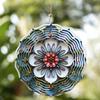 Mandala Wind Chime - Colorful Rotating Metal Garden Decor, Ideal for Patio & Outdoor Aesthetics, Perfect Christmas or New Year Gift