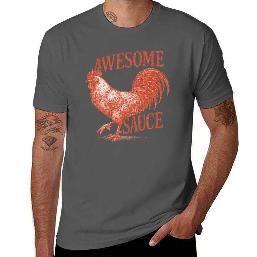 Awesome Sauce Rooster Shirt (As Seen In The Accountant 2) Tshirt Antipilling Casual Tshirt