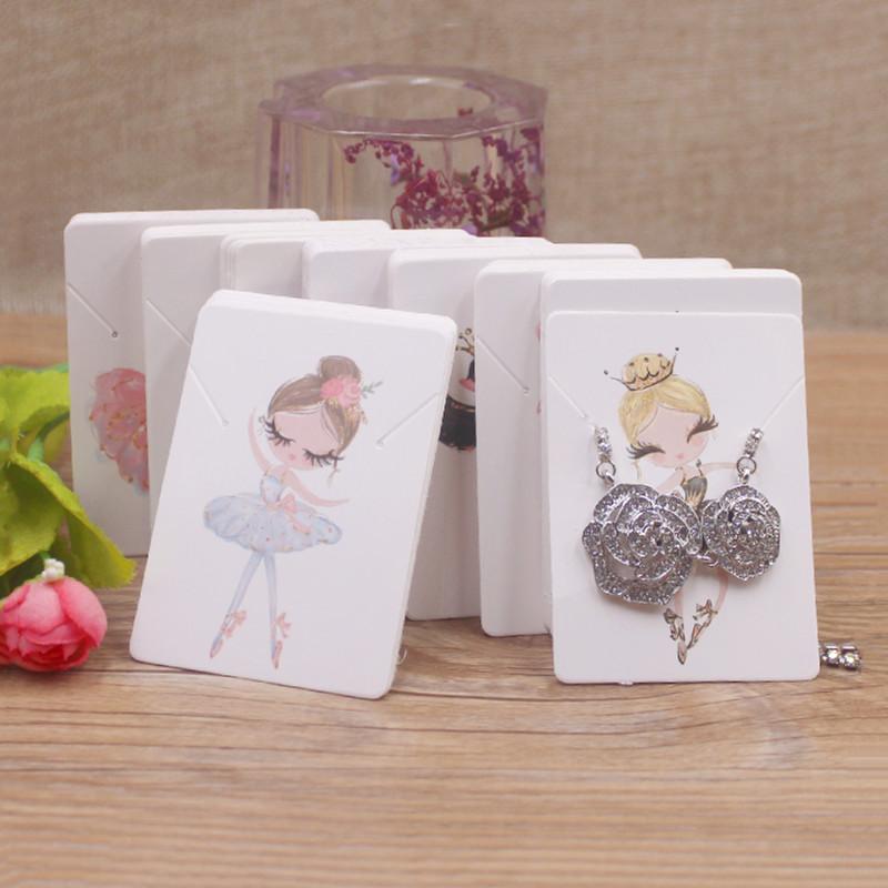 Zerong 50 шт. цветочных сережек и ожерелий, демонстрационные карточки, картонный набор ожерелий, кулон, упаковка, бирка, карточка 5x7 см