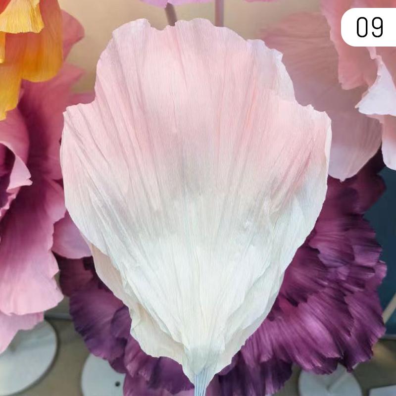 10 Pcs Crepe Paper Petals Artificial Peony Flower DIY Handmade Wedding Decor Paper Flowers Birthday Party Home Background Wall