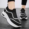 New Round-toe Thick-soled Mesh Breathable Casual Walking Shoes Fashionable Color Matching Comfortable Mom Shoes Sneakers