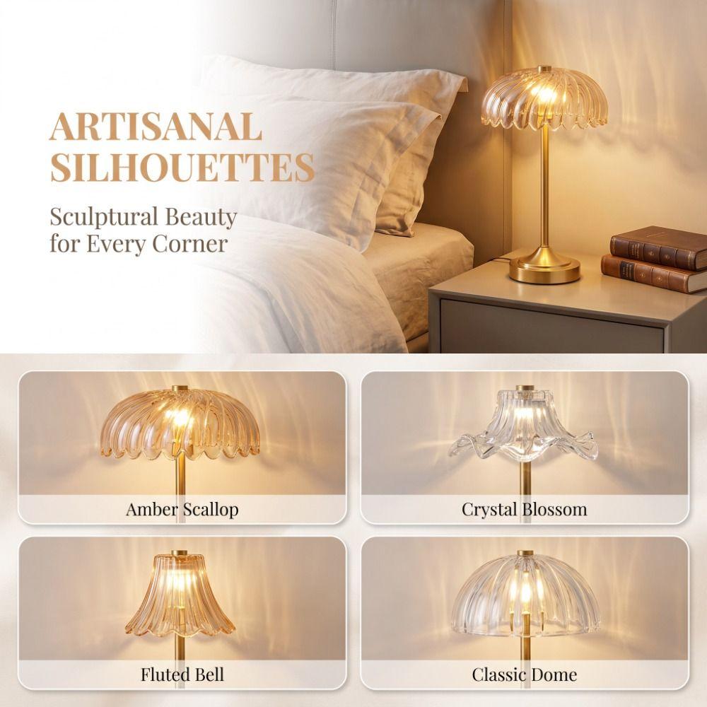 Gold Cordless Desk Lamp Touch Switch Rechargeable Lamp Modern Touch LED Lamp Home