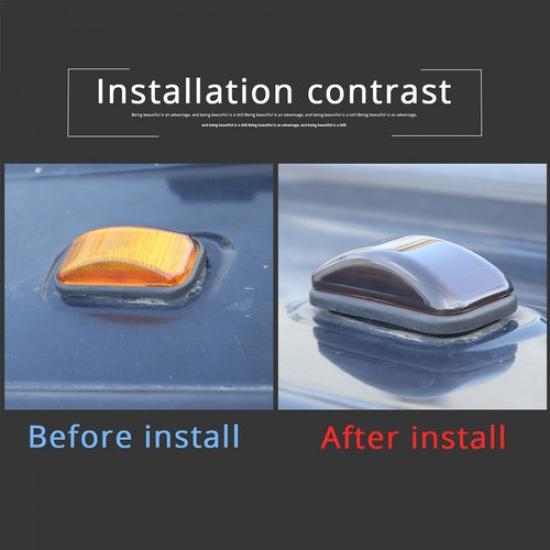 Затемненный светодиодный габаритный огонек на крышу, маркер, накладка на верхний фонарь для Hummer H2 SUT 05-09